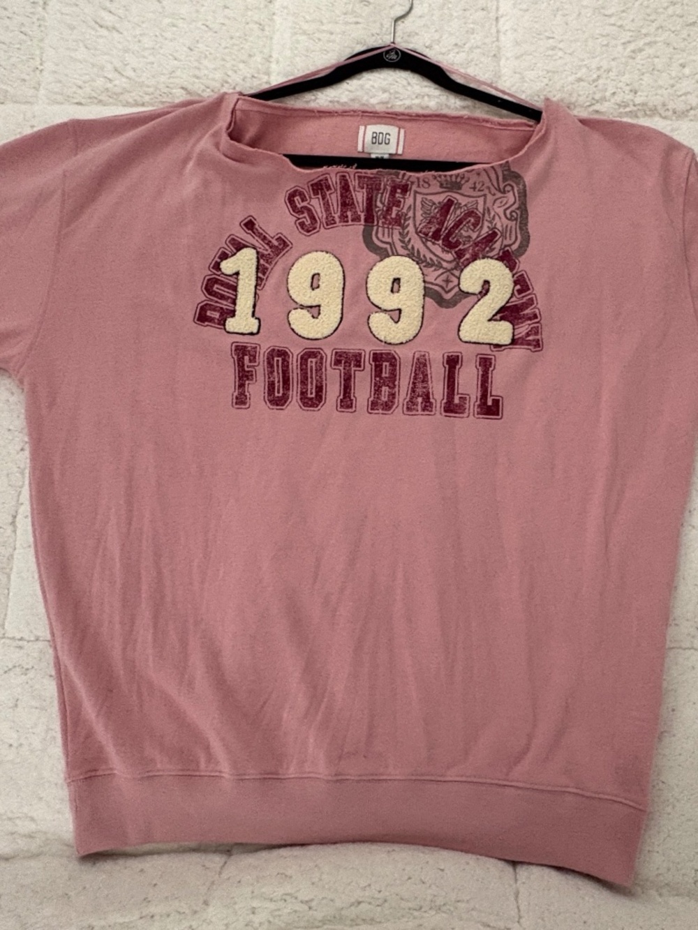 Urban Outfitters - BDG Off-The-Shoulder "1992 Football" Sweatshirt